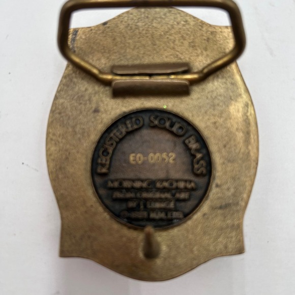 VTG Arizona Morning Kachina Brass Belt Buckle Registered Solid Brass EO0052 1977 - Picture 4 of 6